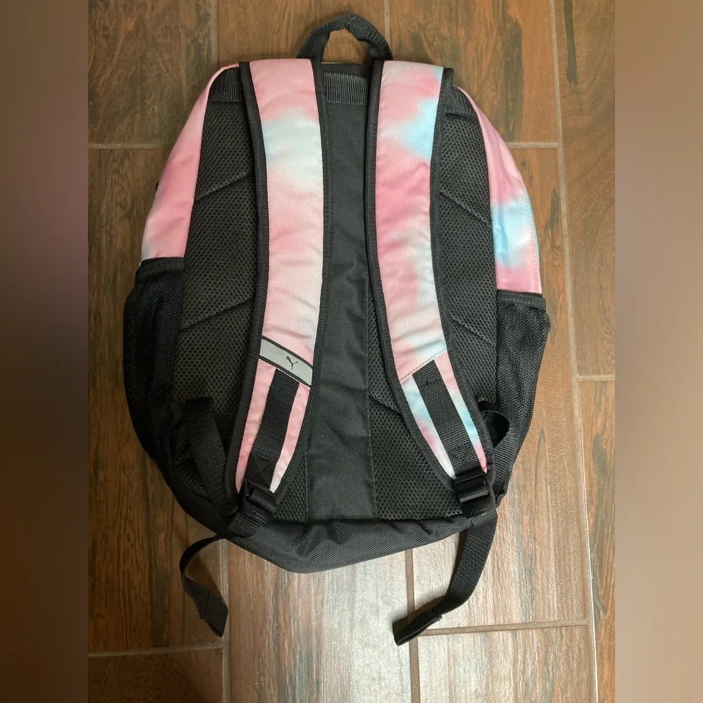 Puma Pink and blue tie dye backpack